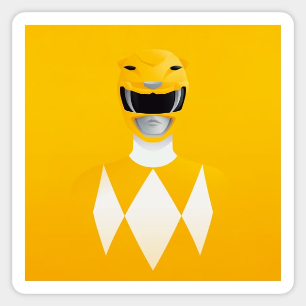 Yellow Ranger Sticker by RikDrawsThings